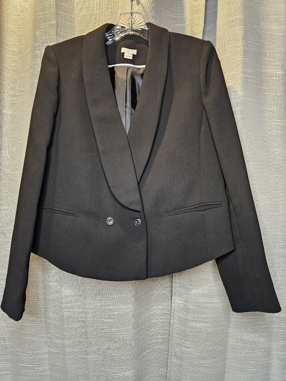 J. Crew Black Cropped Blazer Jacket Women's Size 4